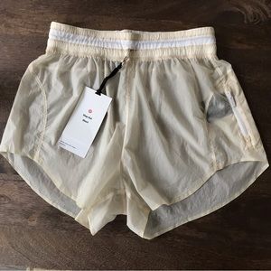 NWT Lululemon Step Out High Rise Shorts 3" White Opal